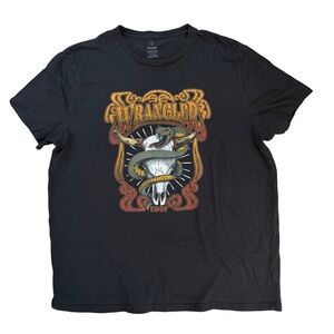 Wrangler Black T-Shirt with Graphic Design